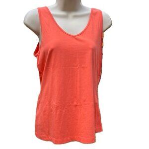 SERRA Sleeveless Coral Top Women's Size Large